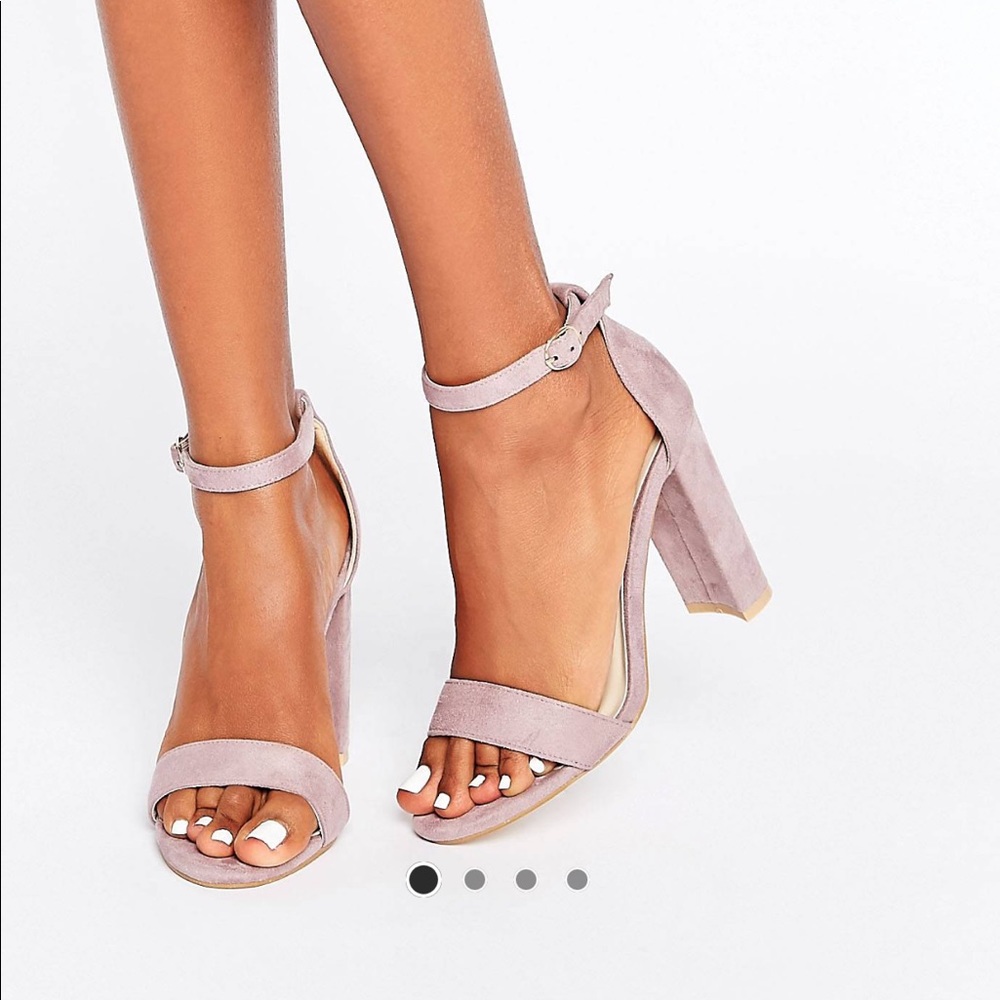 Glamorous Lilac Block Heeled Sandals